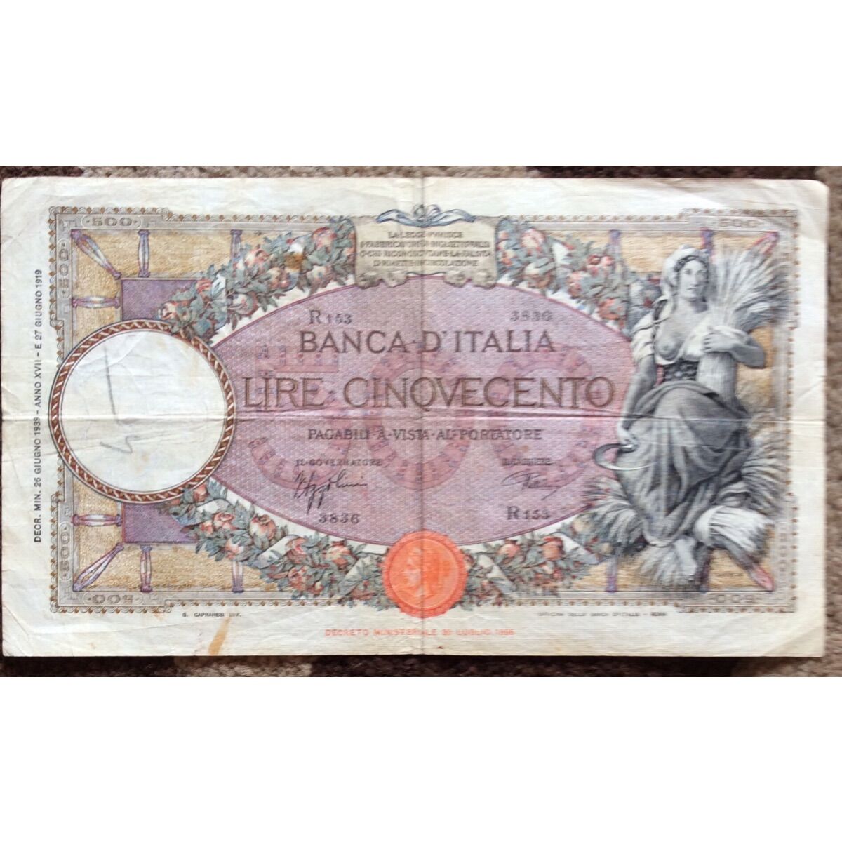 اسکناس کشور ایتالیا